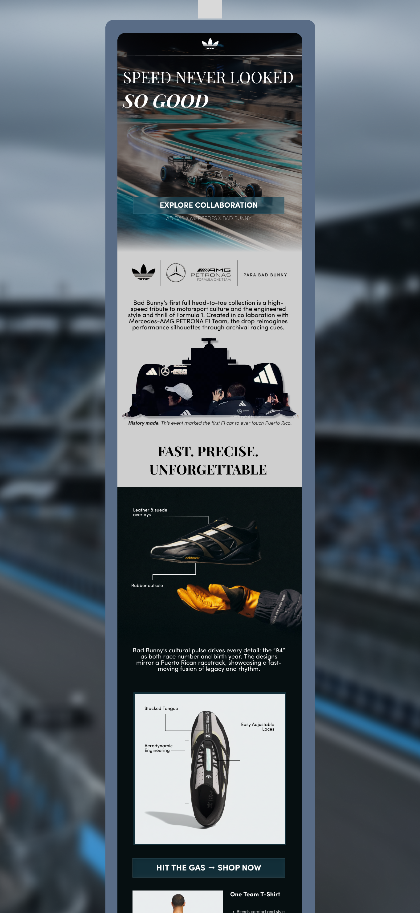 Email design — Adidas collab